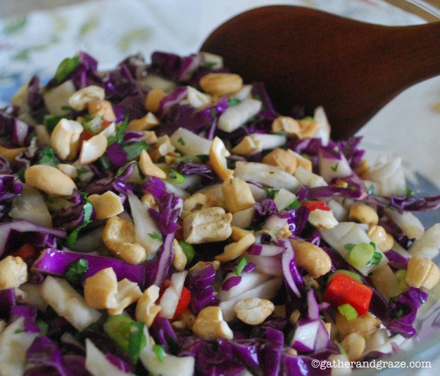 Asian cabbage salad gather and graze