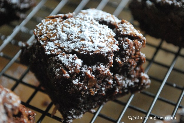 Chocolate Hazelnut Brownies, Gather and Graze
