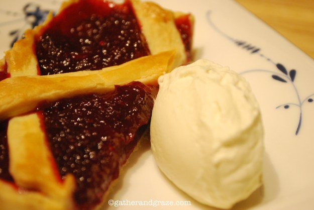 Rhubarb Raspberry Tart, Gather and Graze