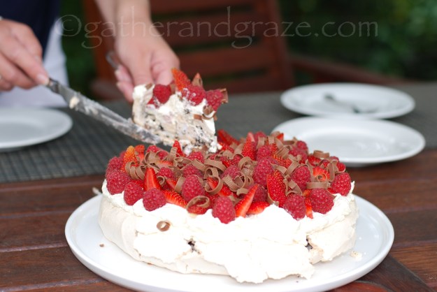 Chocolate Chip Pavlova, Gather and Graze