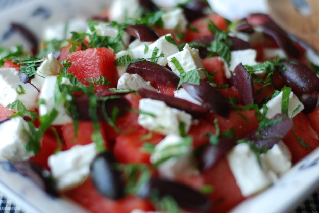Watermelon Feta and Olive Salad, Gather and Graze