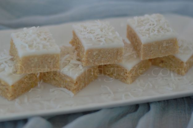 Lemon and Coconut No-Bake Slice | Recipe | Gather and Graze