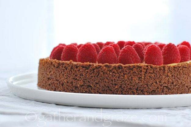 Baked Cheesecake with Sour Cream Topping | Gather and Graze