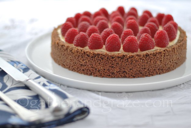 Baked Cheesecake with Sour Cream Topping | Gather and Graze