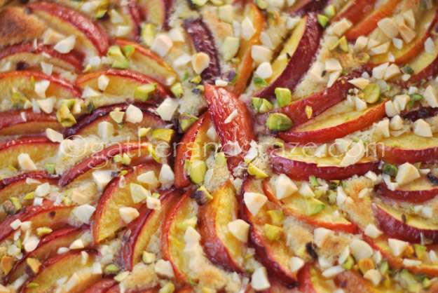Nutty Nectarine Tart | gatherandgraze.com