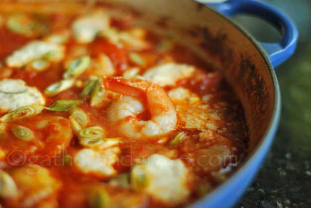 Ottolenghi's Prawns, Scallops and Clams with Tomato and Feta | Gather and Graze