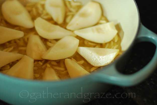 Pear and Almond Upside-Down Cake | Gather and Graze