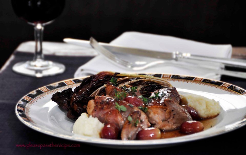 Pan Fried Quail with Vincotto Glazed Grapes | The Dinner Party Collective