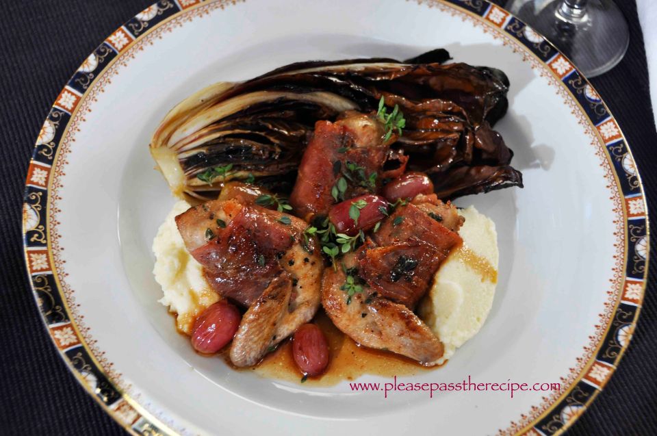 Pan Fried Quail with Vincotto Glazed Grapes | The Dinner Party Collective