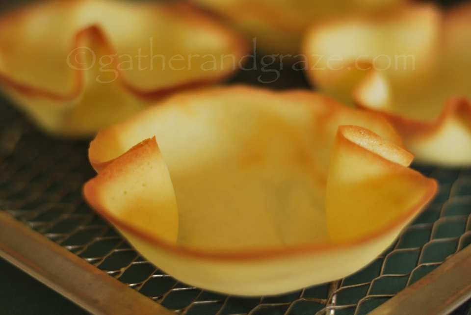 Strawberry Cream Biscuit / Cookie Baskets Recipe | Gather and Graze