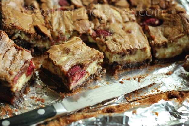 Raspberry Cream Cheese Brownies | Gather and Graze